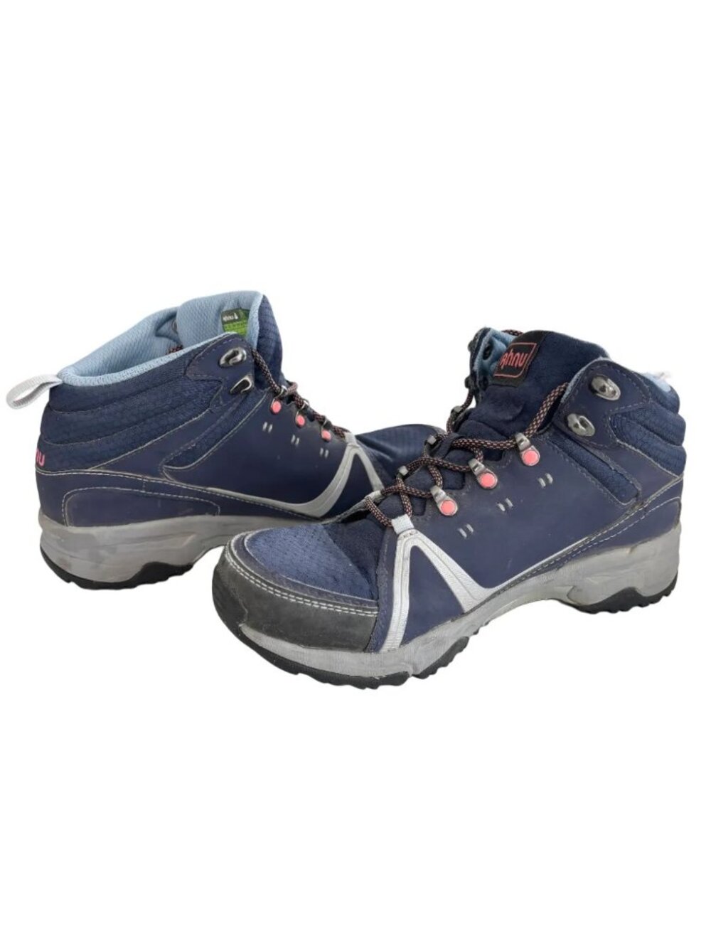 AHNU Alamere Mid Hiking Boots Blue Waterproof Lace Up SZ 8